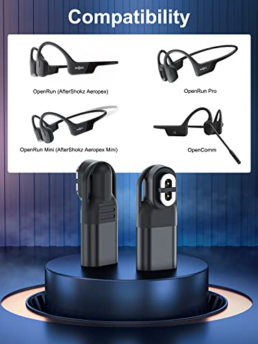 seynli [Twin Pack] USB C Adapter Charger Converter for Aftershokz Headphones Charger, Compatible with Shokz Aeropex, OpenRun, OpenRun Pro, OpenRun Mini, OpenComm 2/UC, for Aftershokz Charging Cable - Image 2
