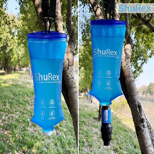Shurex 3L Gravity-Fed Water Bag for Sawyer Water Filtration System Survival Water Filter Straw, Compatible with LifeStraw and Other Water Filter Straw, Foldable, BPA-Free (3L) - Image 4