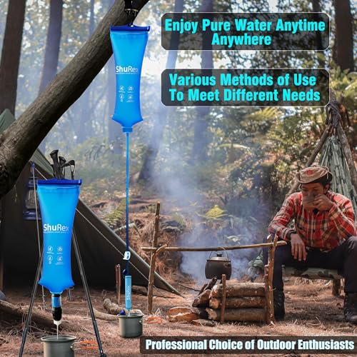 Shurex 3L Gravity-Fed Water Bag for Sawyer Water Filtration System Survival Water Filter Straw, Compatible with LifeStraw and Other Water Filter Straw, Foldable, BPA-Free (3L) - Image 3