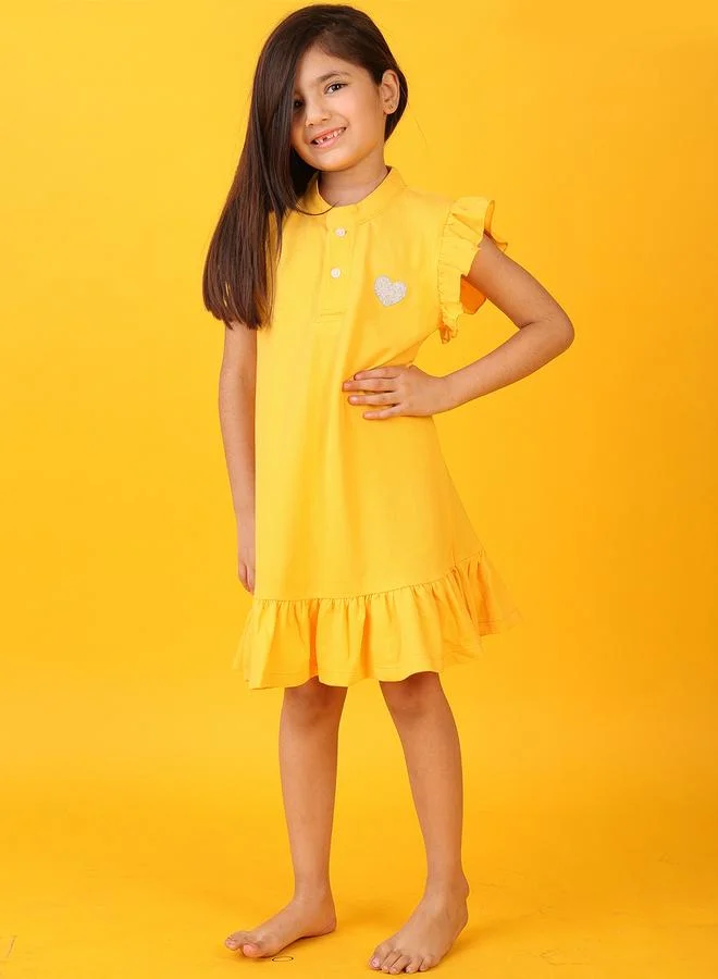 Anthrilo Ruffled Sleeve Dress