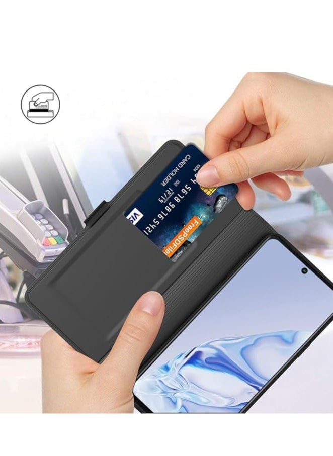 جنرال - متوافقة مع حافظة هاتف زد تي إي نوبيا ريد ماجيك 8 برو، مشبك مغناطيسي يحتوي على وظيفة الحامل، حافظة واقية ناعمة من مادة تي بي يو، حافظة جلدية طية لهاتف نوبيا ريد ماجيك 8 برو. - Image 1