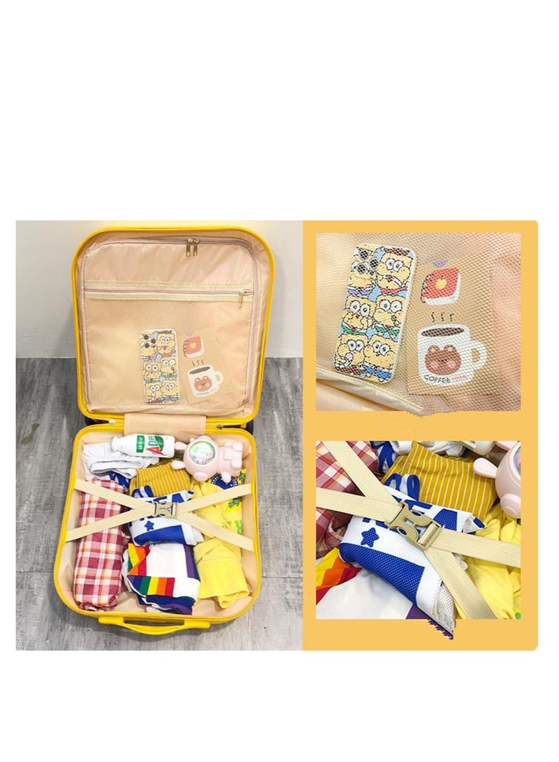 Golden Kids Luggage, 20 Inch Kids Lightweight 3D Trolley Bag, Suitcase with Cartoon Pattern, Travel Gift for Boys and Girls (Yellow) - Image 5