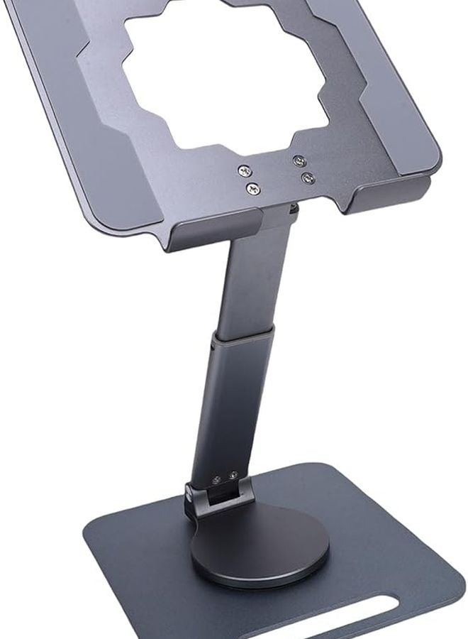 Grey Aluminum Alloy Tablet Stand Foldable Adjustable Holder For Phone Tablet - Image 1