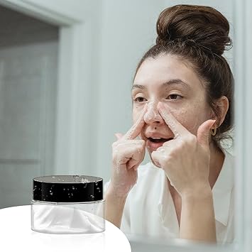 Rumyve4pcs Empty Plastic Cosmetic JarClear Travel Cosmetic ContainerMini Widemouth Bottle with Lid30g WideMouth Bottle Travel Storage Cosmetic Beauty Products Face Cream - Image 3