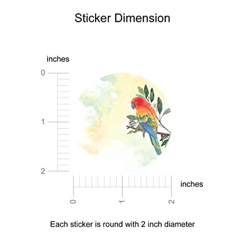 weRevel Birds Theme Note Stickers, 40 Pieces, 2 inches, Round, 4 Unique Designs - Image 5