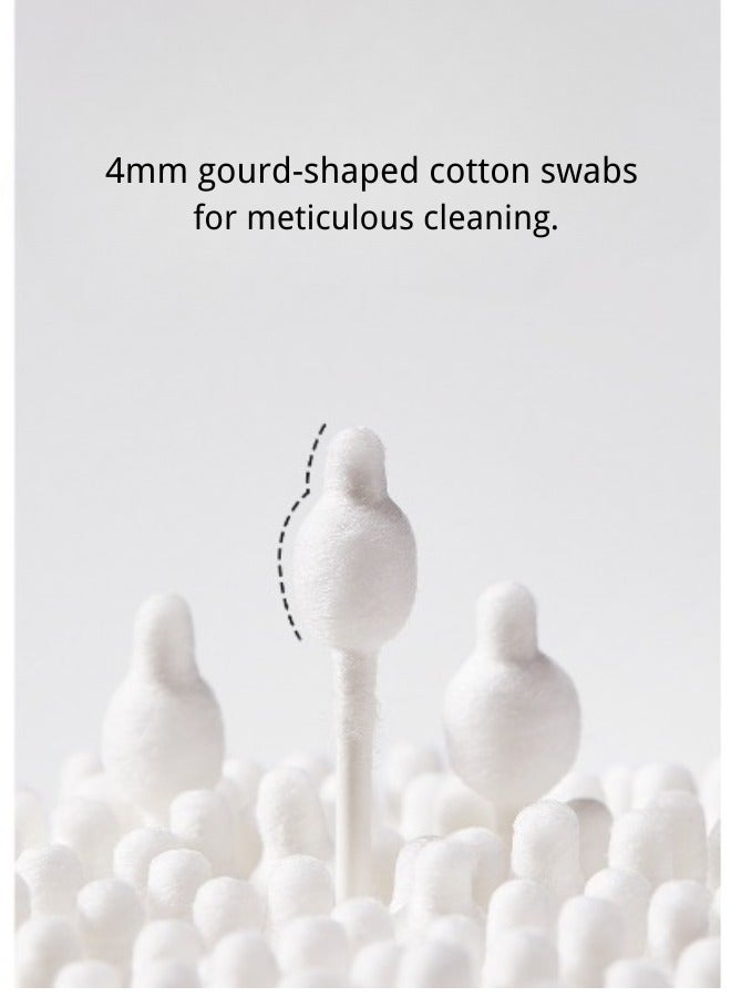TEN-M JOURNEY Baby-Safe Cotton Swabs Large-Tip Design for Gentle Cleaning, 100% Biodegradable, Chlorine-Free, and Hypoallergenic For Baby and Kids 110Pcs/Pack - Image 3