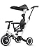 newyoo Tricycle for Toddlers 13 Toddler Bike Toddler Tricycle with Push Handle and Canopy Birthday Gift and Toys for Girl and Boy 6 in 1 Baby Trike Balance Bike TR009 White - Image 2