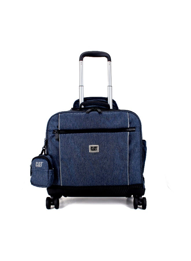 CATERPILLAR CAT- SwiftRider 4 Wheel Trolley Set - Dark Blue Denim - Image 2