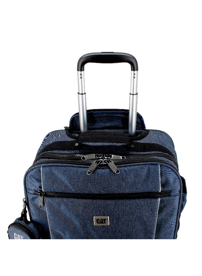 CATERPILLAR CAT- SwiftRider 4 Wheel Trolley Set - Dark Blue Denim - Image 5