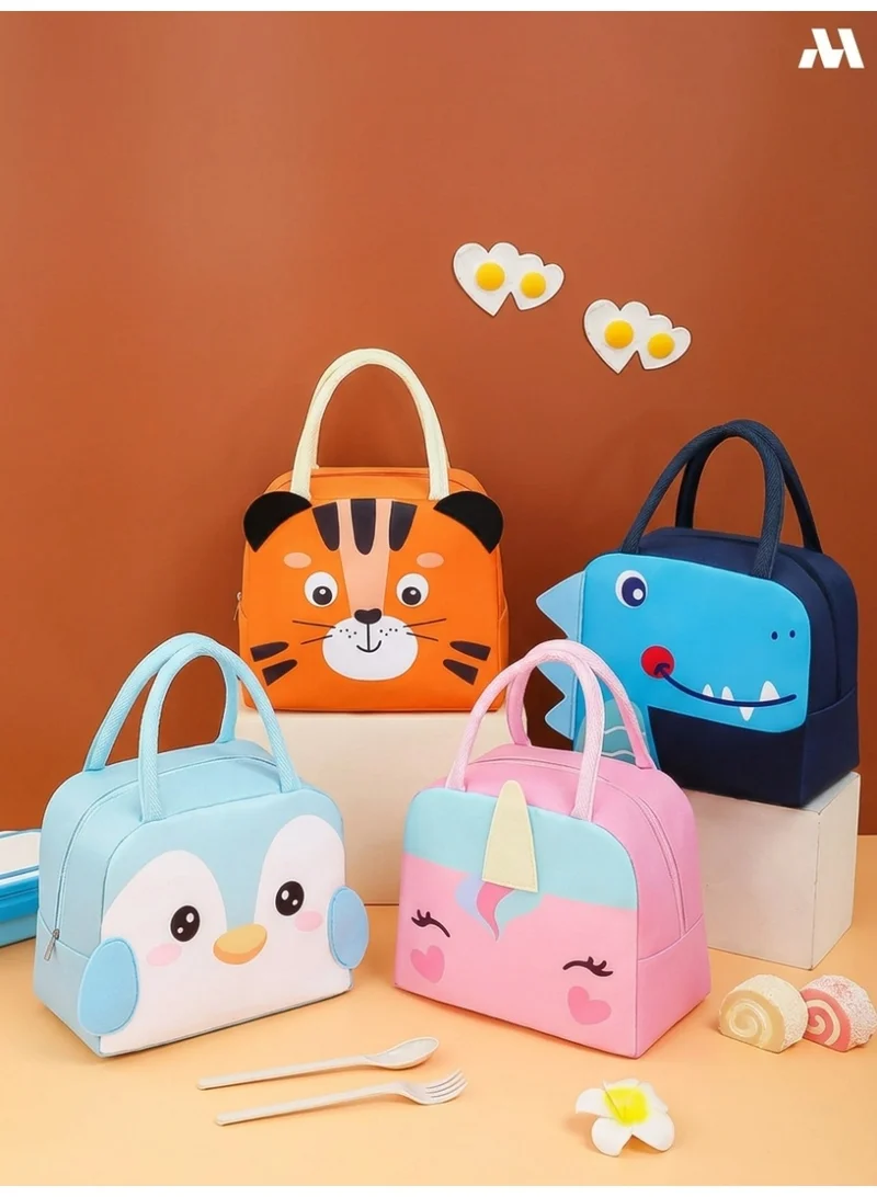 Mobcos Penguin Sky Blue Lunch Bag Mobcos Penguin Sky Blue Large Capacity Insulated Lunch Bag | Waterproof & Stain-Resistant Meal Tote with Advanced Temperature Retention | Durable Polyester Lunch Bag for Office & School  | Best Price UAE
