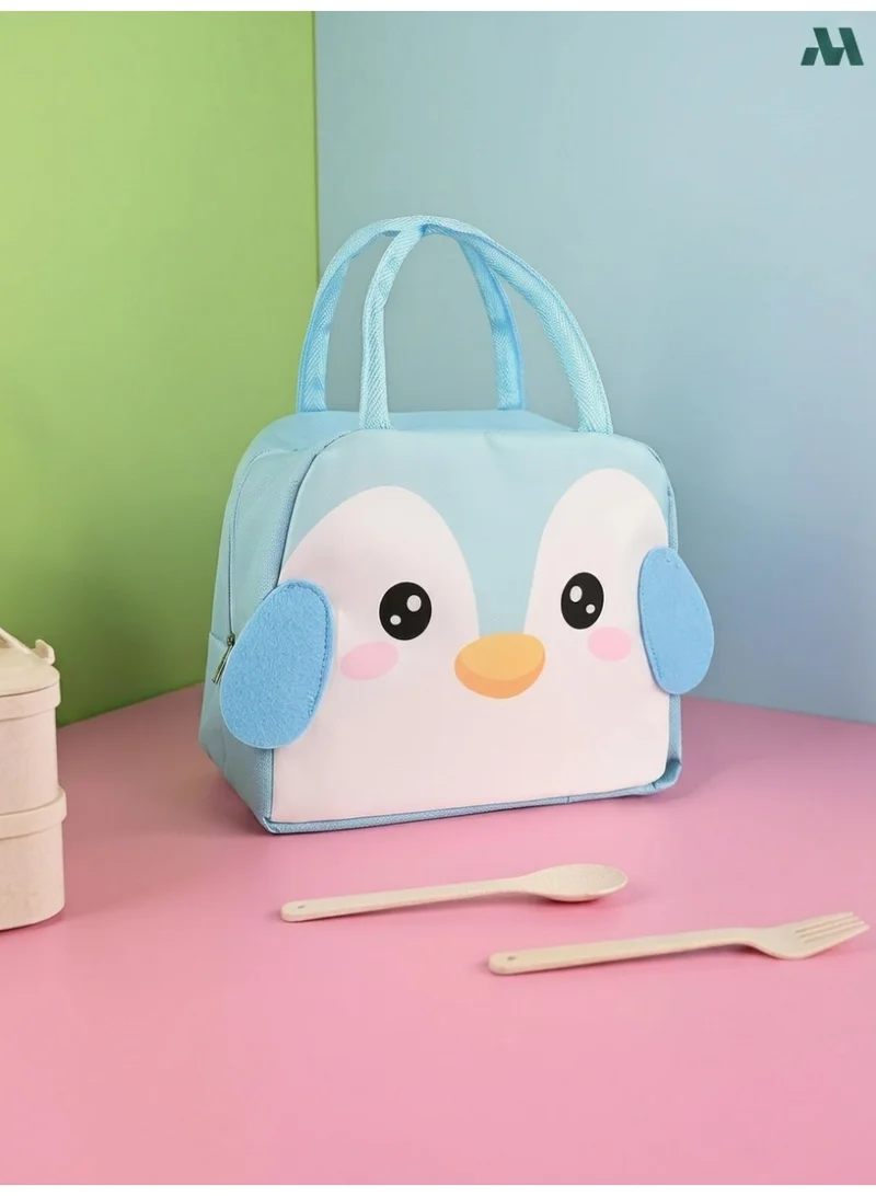 Mobcos Penguin Sky Blue Lunch Bag Mobcos Penguin Sky Blue Large Capacity Insulated Lunch Bag | Waterproof & Stain-Resistant Meal Tote with Advanced Temperature Retention | Durable Polyester Lunch Bag for Office & School  | Best Price UAE