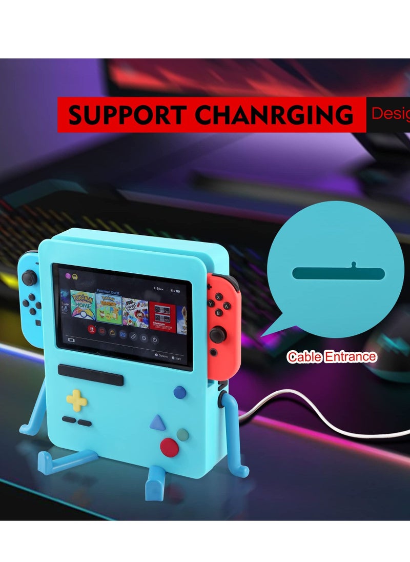 KASTWAVE - Game Console Stand for Nintendo Switch, Cute Cartoon Handheld Game Console Screen Support Stand Hands-free Support Plate for Protection and Portability (blue) - Image 1
