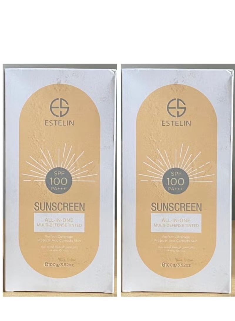 Estelin Multi Defense Tinted Sunscreen SPF 100 PA+++ - 100g - Image 4