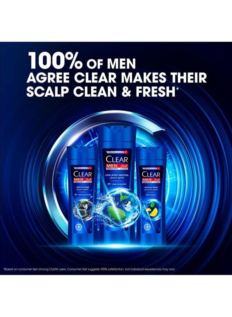 Clear Cool Sport Menthol Shampoo for men, anti-dandruff 190 ml - Image 2