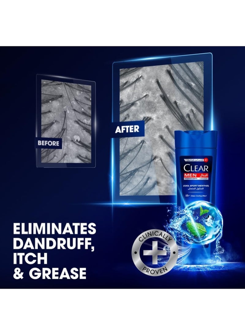 Clear Cool Sport Menthol Shampoo for men, anti-dandruff 190 ml - Image 3