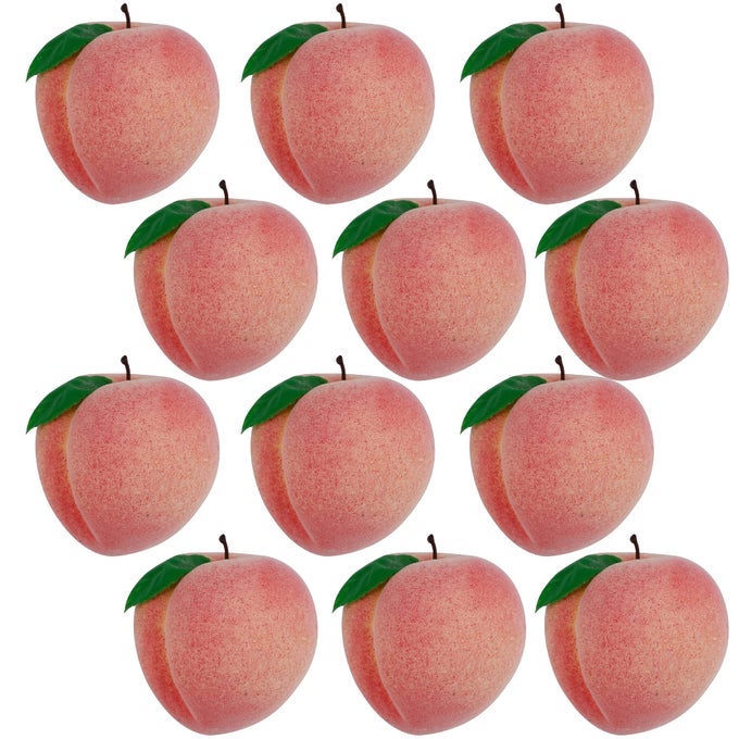 12PCS ARTIFICIAL PEACH SIMULATION FRUIT FOR HOME KITCHEN TABLE CABINET PARTY DCOR PHOTOGRAPHY PROPS FOOD