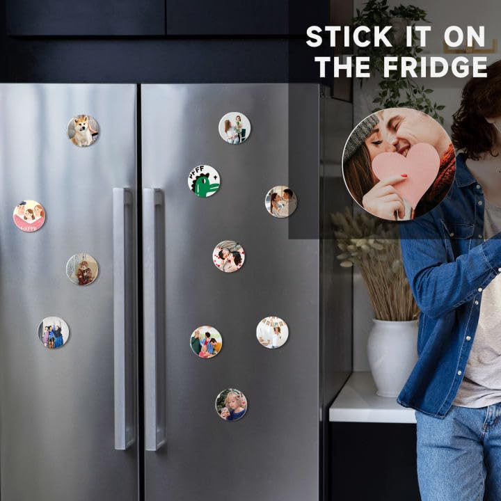 UJL 40 Pcs Sublimation Magnets Custom Round Fridge Magnets Personalized Sublimation Blanks Bulk for Home Kitchen Refrigerator Microwave Oven DIY Craft Gifts - Image 4