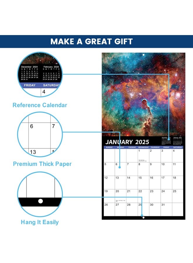 Artfan 2025 Wall Calendar - 2025 Calendar, 12 Monthly Wall Calendar 2025, January 2025 - December 2025, 12" X 24" (Open), Unruled Blocks(1.2" X 1.7") Calendar 2025 With Thick Glossy Paper - Image 5
