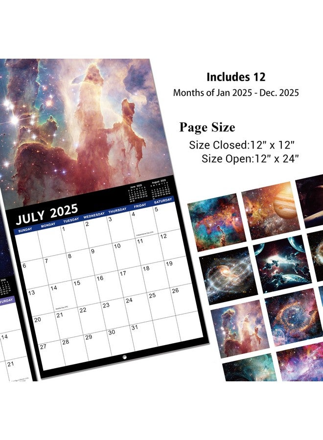 Artfan 2025 Wall Calendar - 2025 Calendar, 12 Monthly Wall Calendar 2025, January 2025 - December 2025, 12" X 24" (Open), Unruled Blocks(1.2" X 1.7") Calendar 2025 With Thick Glossy Paper - Image 2