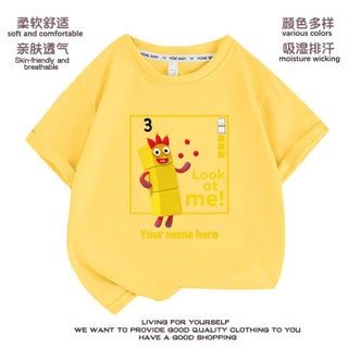 Digital Building Blocks T-Shirt Numberblocks Children'S Clothes Boys And Girls Digital Pattern Short Sleeve Suit Summer 1-10