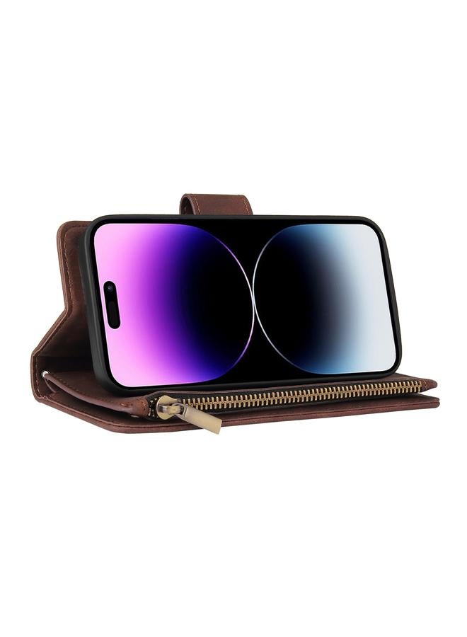 اس-توب جراب جلدي متعدد الاستخدامات مع محفظة بطاقات متعددة لهاتف iPhone 15 Pro - Image 5