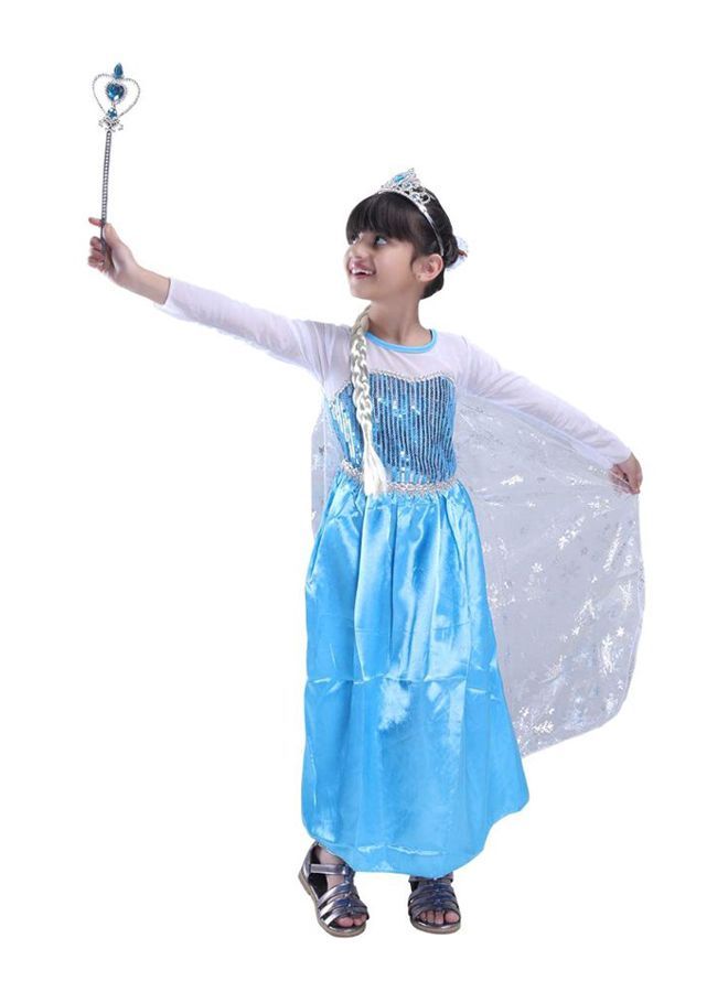 إسكدنيا زي تنكري للحفلات 3 في 1 بتصميم شخصية الأميرة إلسا من فيلم Frozen 10 - 12 Years - Image 1