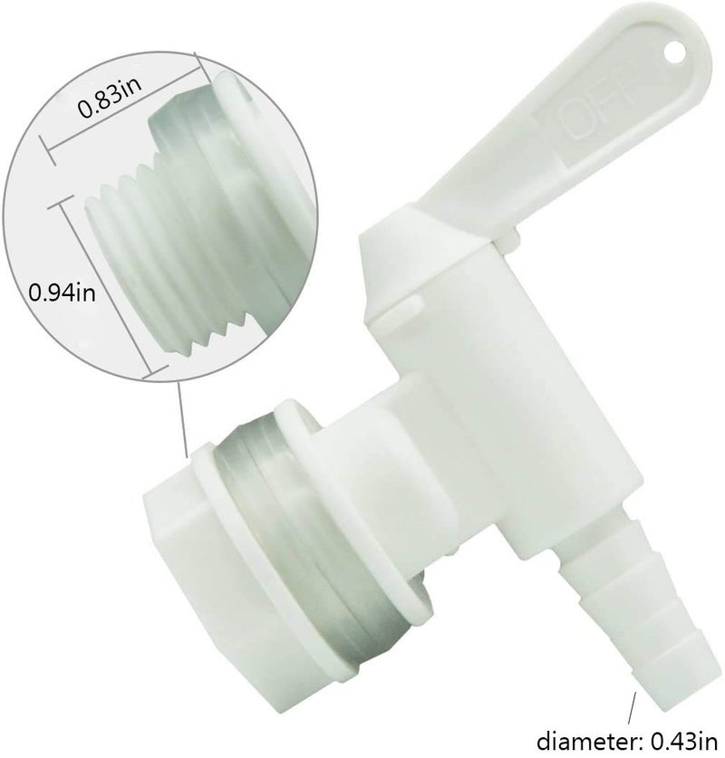 LUCKEG Plastic Bottling Bucket Spigot Valve Brand Replacement Tap for Homebrew Fermenter Bucket (Pack of 8) - Image 2