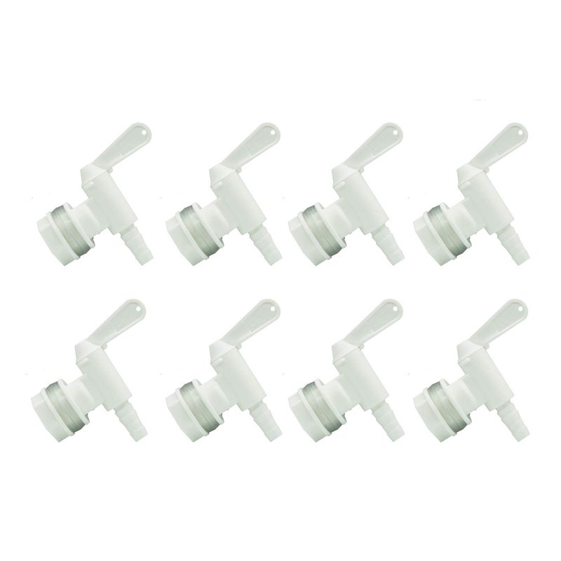 LUCKEG Plastic Bottling Bucket Spigot Valve Brand Replacement Tap for Homebrew Fermenter Bucket (Pack of 8) - Image 1