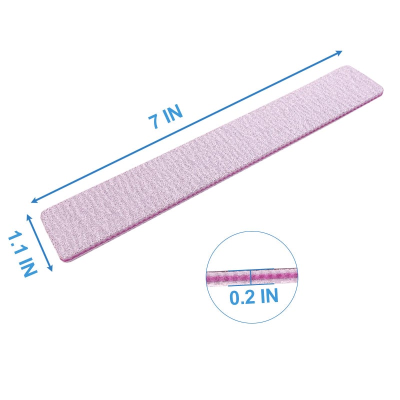 GigaGround 80/80 Grit Nail Files, Emery Boards Nail File for Acrylic and Gel Nails, Coarse Nail File Double Sided 80 Grits Emory Professional Filers Reusable Washable Manicure Square Gray (50 Pcs 80/80 Grit) - Image 4