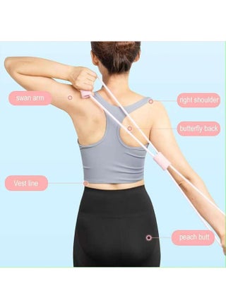 Figure 8 Resistance Band, Arm Back Shoulder Exercise Elastic Rope Stretch Fitness Band, Foot, Leg, Hand Stretcher, Arm Exerciser for Yoga Pilates Stretching Physical Therapy, Home Gym Workout - view 4