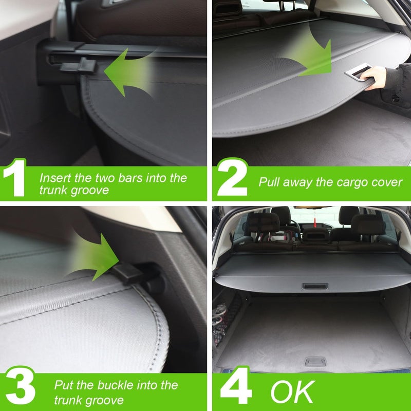 Liizoo Cargo Cover for Honda Passport 2019-2023 - Rear Trunk Security Shade - Image 4