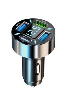 Generic Fast USB Car Charger with 4 Ports Adapts to Various Mobile Phones 