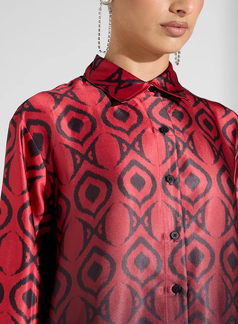 SINOIR WOVEN WOMEN SATIN SHIRT