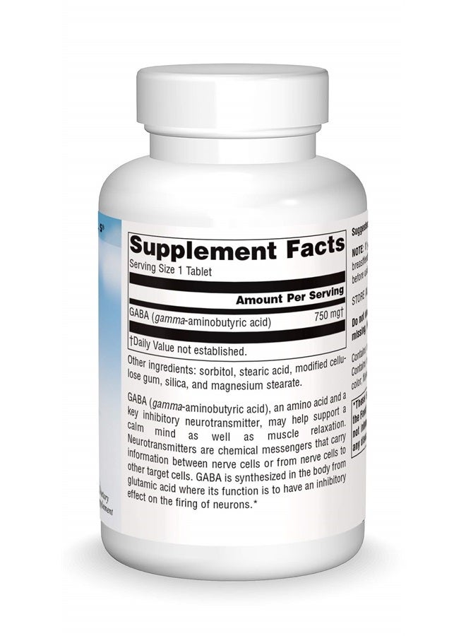 Source Naturals Serene Science GABA, for a Calm Mind* - 750mg, 90 Tablets - Image 3