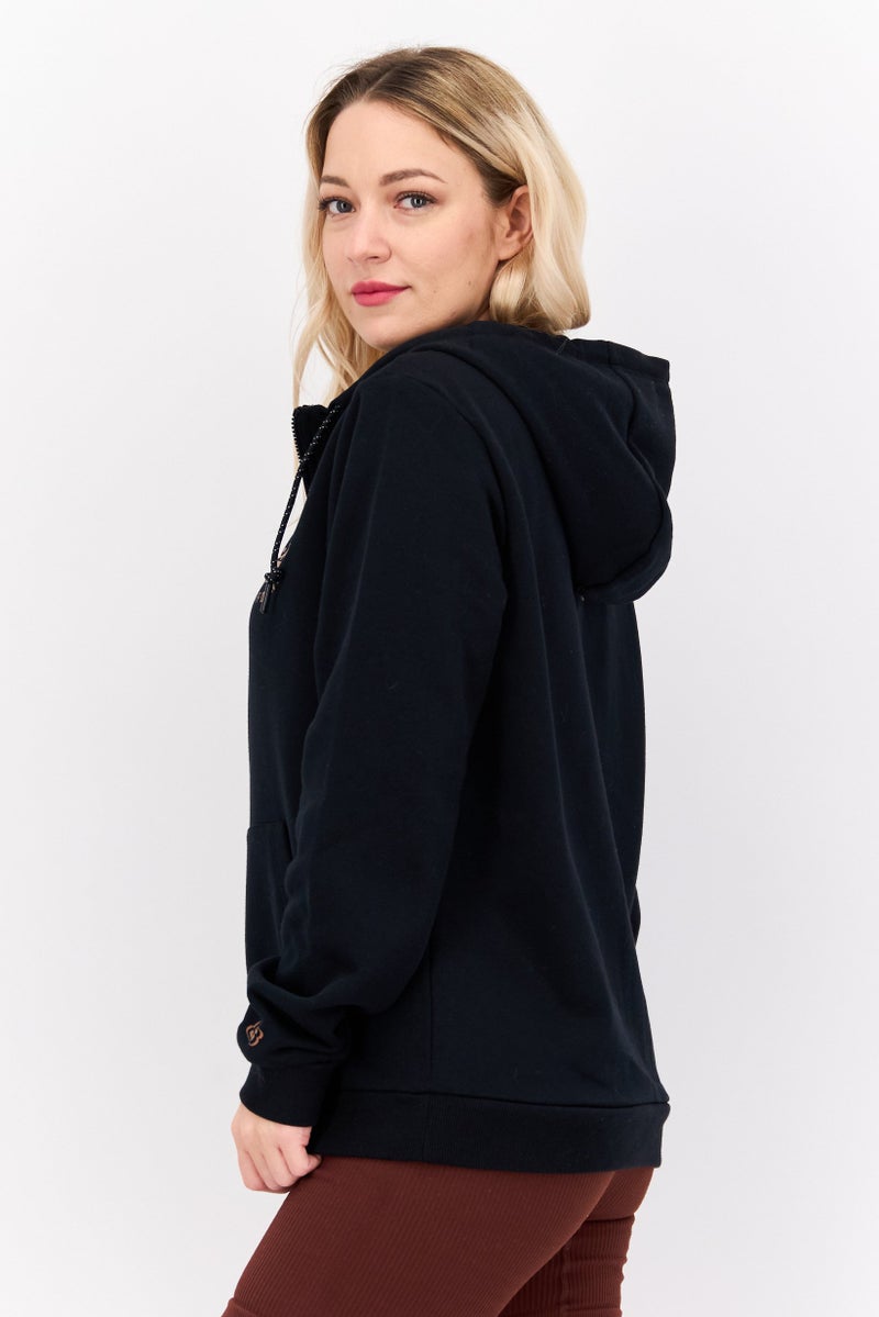 SKECHERS Women Sportwear Fit Graphic Long Sleeves Outdoor Hoodie, Black  - Image 2