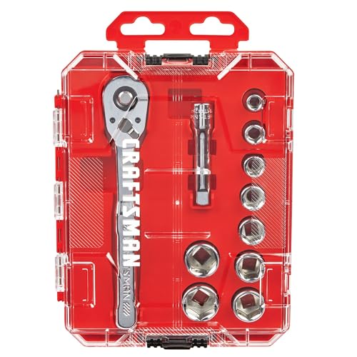 CRAFTSMAN 11Piece Socket Set Metric 38 Inch Drive Low Profile Ratchet CMMT12127 - Image 1