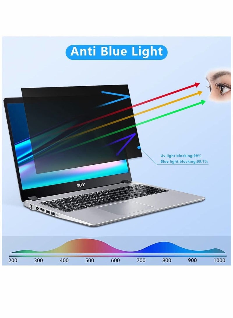 SYOSI 14" Laptop Privacy Screen Protector Compatible with HP/Dell/Asus/Acer/Sony/Samsung/Lenovo/Toshiba,16:9 Aspect Ratio Laptop Privacy Screen Protector, Anti Blue Light Laptop Privacy Screen Filter - Image 5