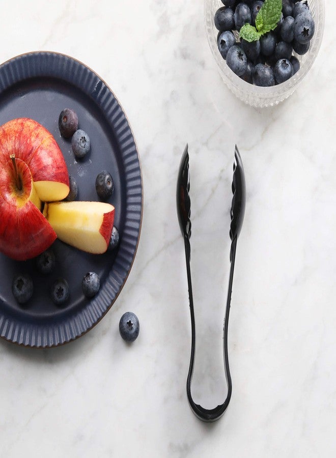 نيو ستار فود سيرفيس ملقط متعدد الاستخدامات من نيو ستار فود سيرفيس، رقم الموديل 35698، مصنوع من البلاستيك المقاوم للحرارة العالية، ذو حواف مسننة، 6 بوصات، أسود، طقم من 12 قطعة - Image 4