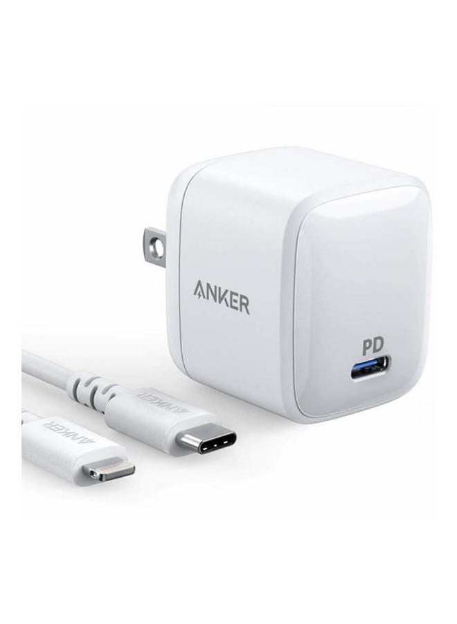Anker Power Port PD Nano With Charging Cable USB-C 18W- 3FT Type C to Lightning
