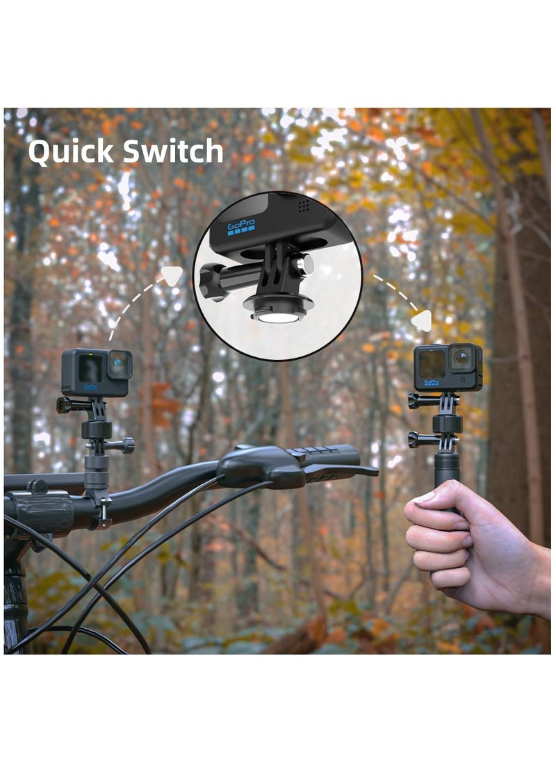 Excefore Magnetic Accessories for GoPro, Quick Release Base for Bike, Selfie Stick, Monopod, Tripod Mount, Compatible with GoPro Hero 12 11 10 Black, Akaso, Insta, DJI and More, Magnetic Accessories - Image 3