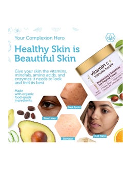 Era Organics Era Organics Advanced Vitamin C Face Cream - Brightening and Nourishing with Jojoba Oil, Kakadu Plum for Fine Lines, Wrinkles  - Image 4