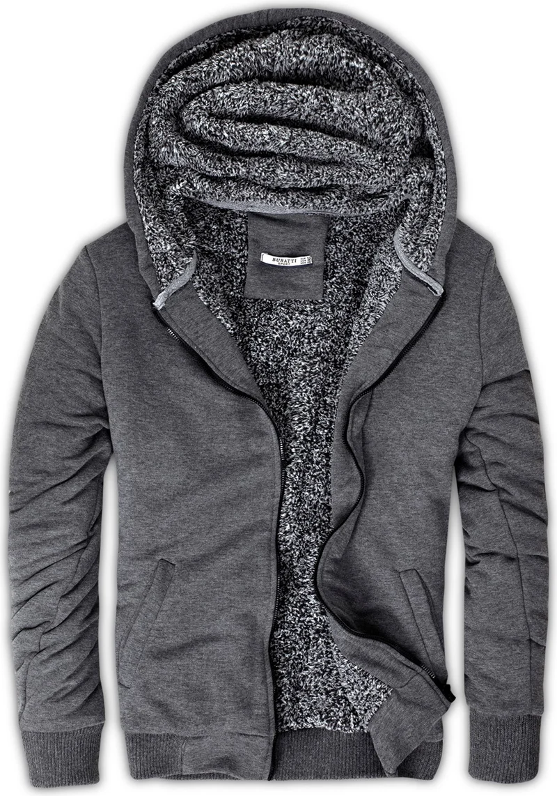 Buratti Fur Lined Hooded Sweat Slim Fit Men's Sweat 575708