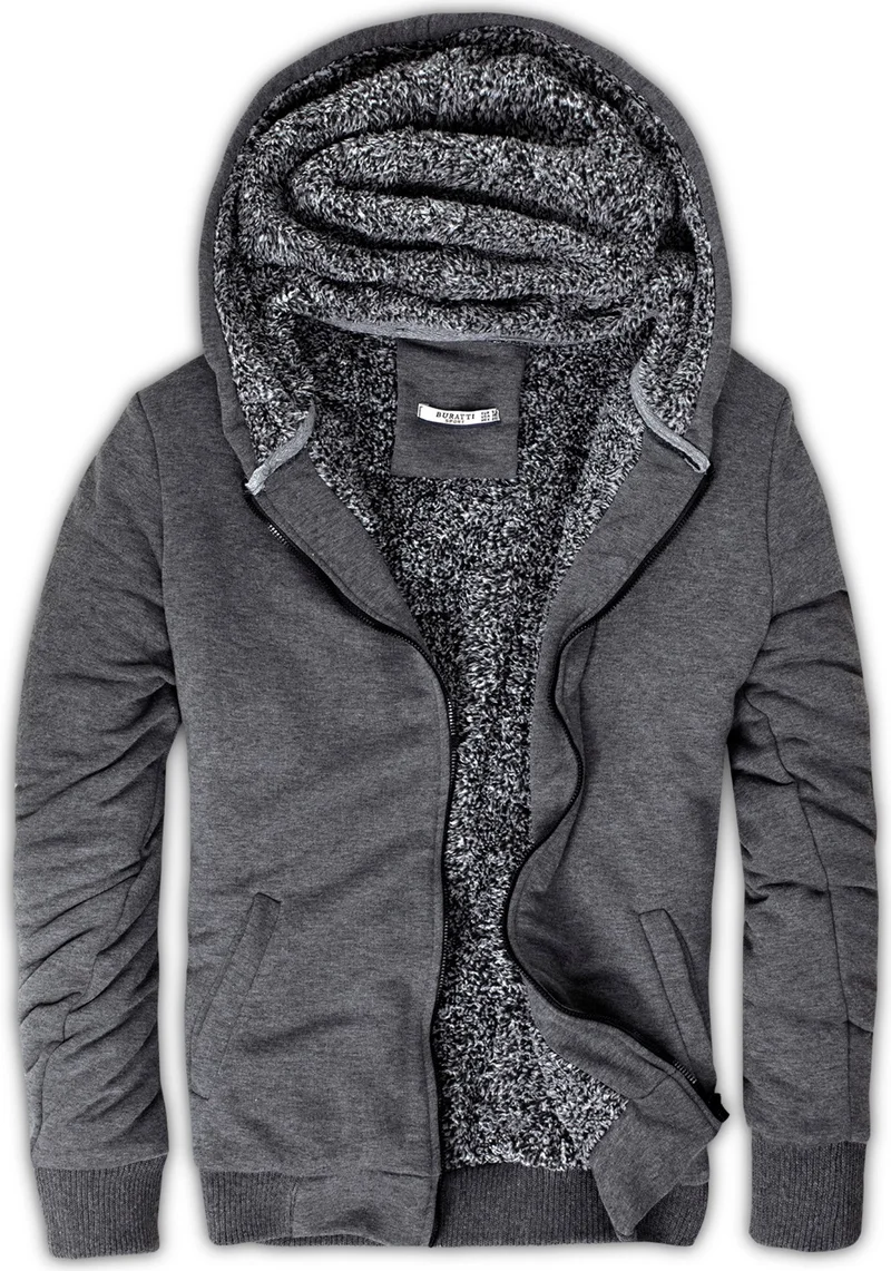 Buratti Fur Lined Hooded Sweat Slim Fit Men's Sweat 575708