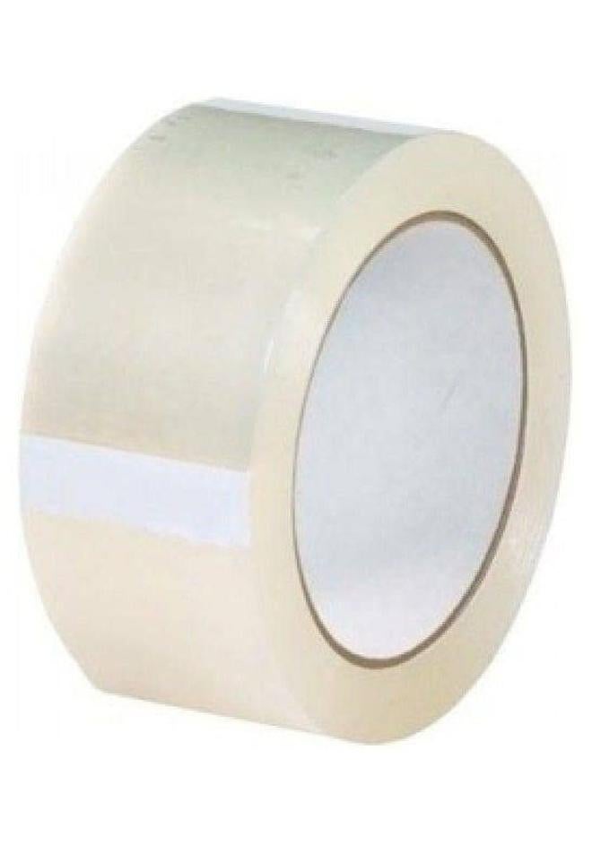 مارك شريط تغليف شفاف، بعرض 2 إنش وطول 50 ياردة، قوي ومتين لتغليف الطرود والصناديق عند الانتقال أو الشحن، وأكياس البريد الكبيرة، ومستلزمات المكاتب [لفة واحدة] - Image 1