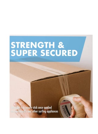Clear Packing Tape, 2 inches x 50 yards Strong Heavy Duty Packaging Tape for Sealing Parcel Boxes, Moving Boxes Houses, Large Postal Bags, Office Supplies [1 Roll] - view 3