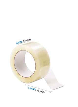 Clear Packing Tape, 2 inches x 50 yards Strong Heavy Duty Packaging Tape for Sealing Parcel Boxes, Moving Boxes Houses, Large Postal Bags, Office Supplies [1 Roll] - view 2