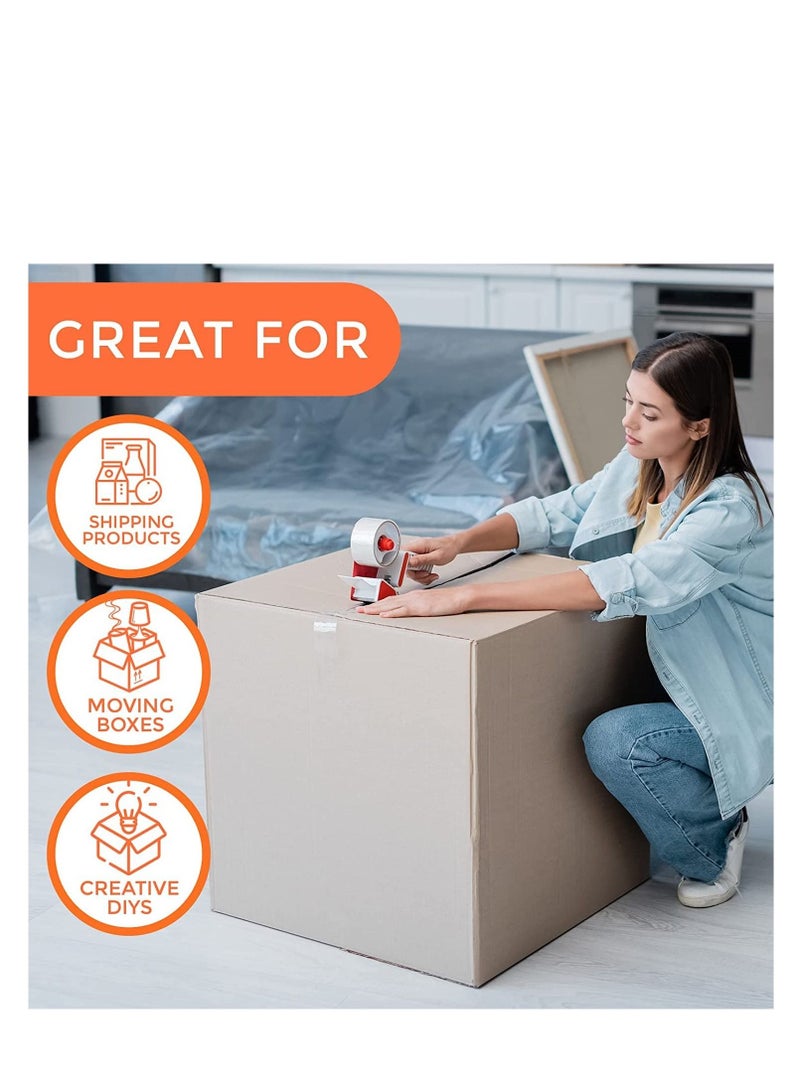 Clear Packing Tape, 2 inches x 50 yards Strong Heavy Duty Packaging Tape for Sealing Parcel Boxes, Moving Boxes Houses, Large Postal Bags, Office Supplies [1 Roll]