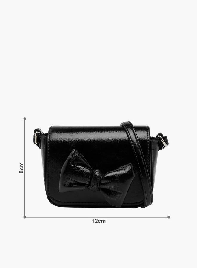 Flora Bella By Shoexpress Flora Bella Bow Accent Crossbody Bag with Flap Closure Ramadan Collection - Image 2