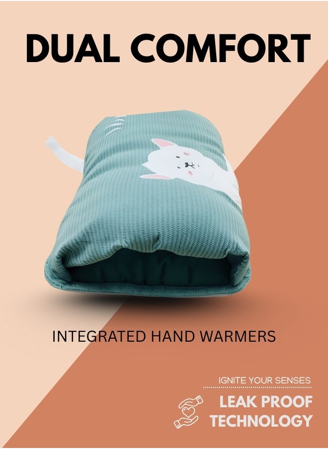 Breeze & Ripplez Breeze & Ripplez™ Dual comfort electric rechargeable heating water bag soft fleece cover for pain relief advanced leak proof technology fast heating large size  - Image 3
