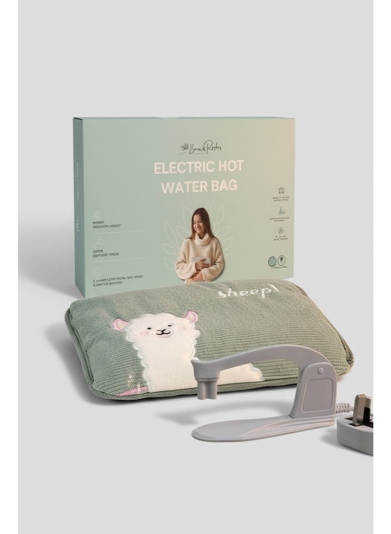 Breeze & Ripplez™ Dual comfort electric rechargeable heating water bag soft fleece cover for pain relief advanced leak proof technology fast heating large size - Image 1